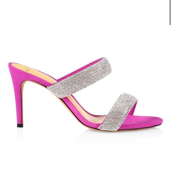 Alexandre Birman Valerie Crystal Suede Mules Size Eu 36.5 $725
